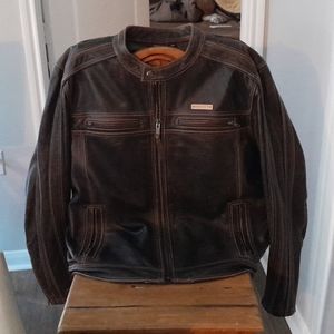 Vintage Harley Davidson brown riding gear jacket